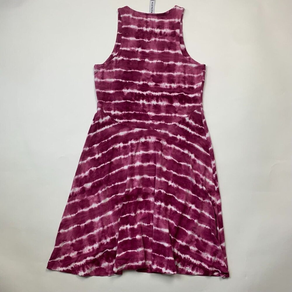 Athleta Santorini Thera Womens Dress Size Small Pink White Tie Dye Sleeveless - Picture 2 of 5